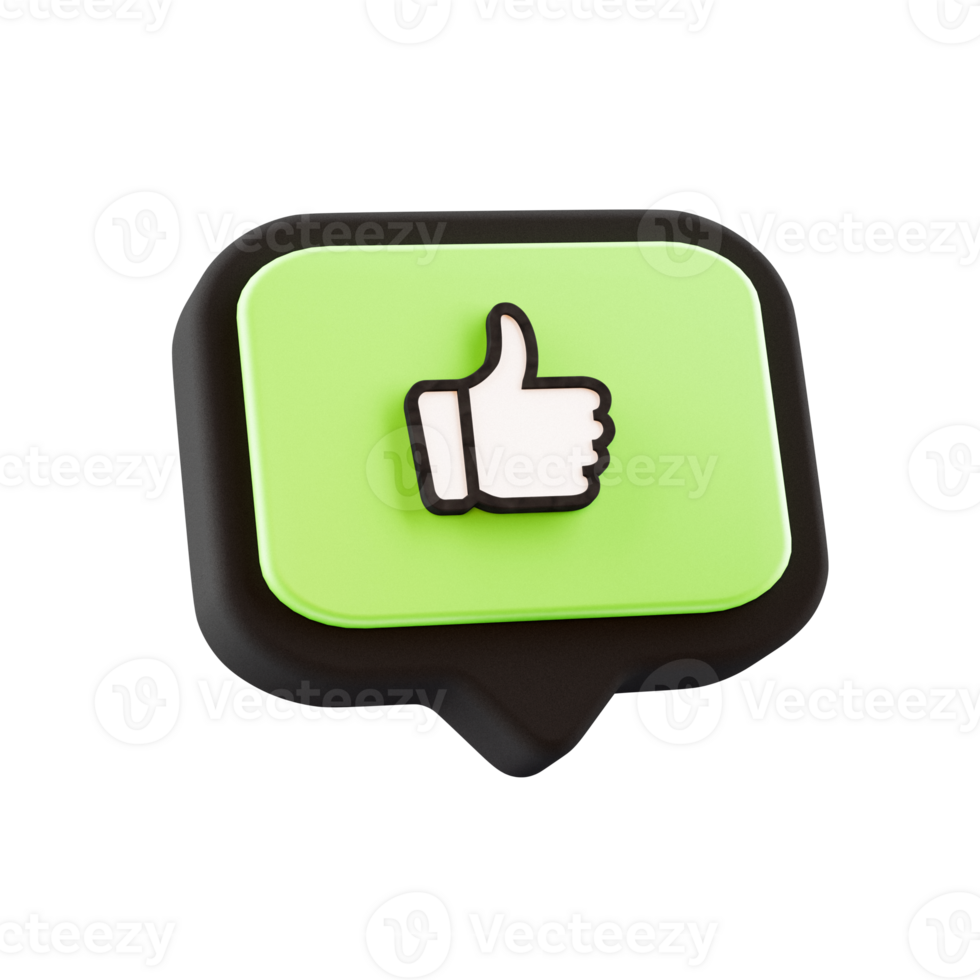 thumbs up icon on green speech bubble png