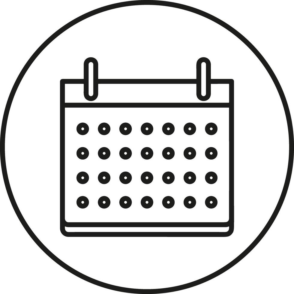Calendar Icon symbol image for schedule or appointment vector
