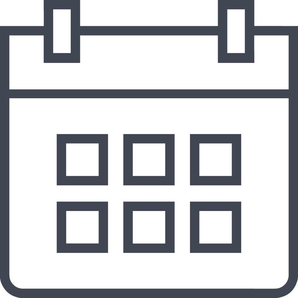 Calendar Icon symbol image for schedule or appointment vector