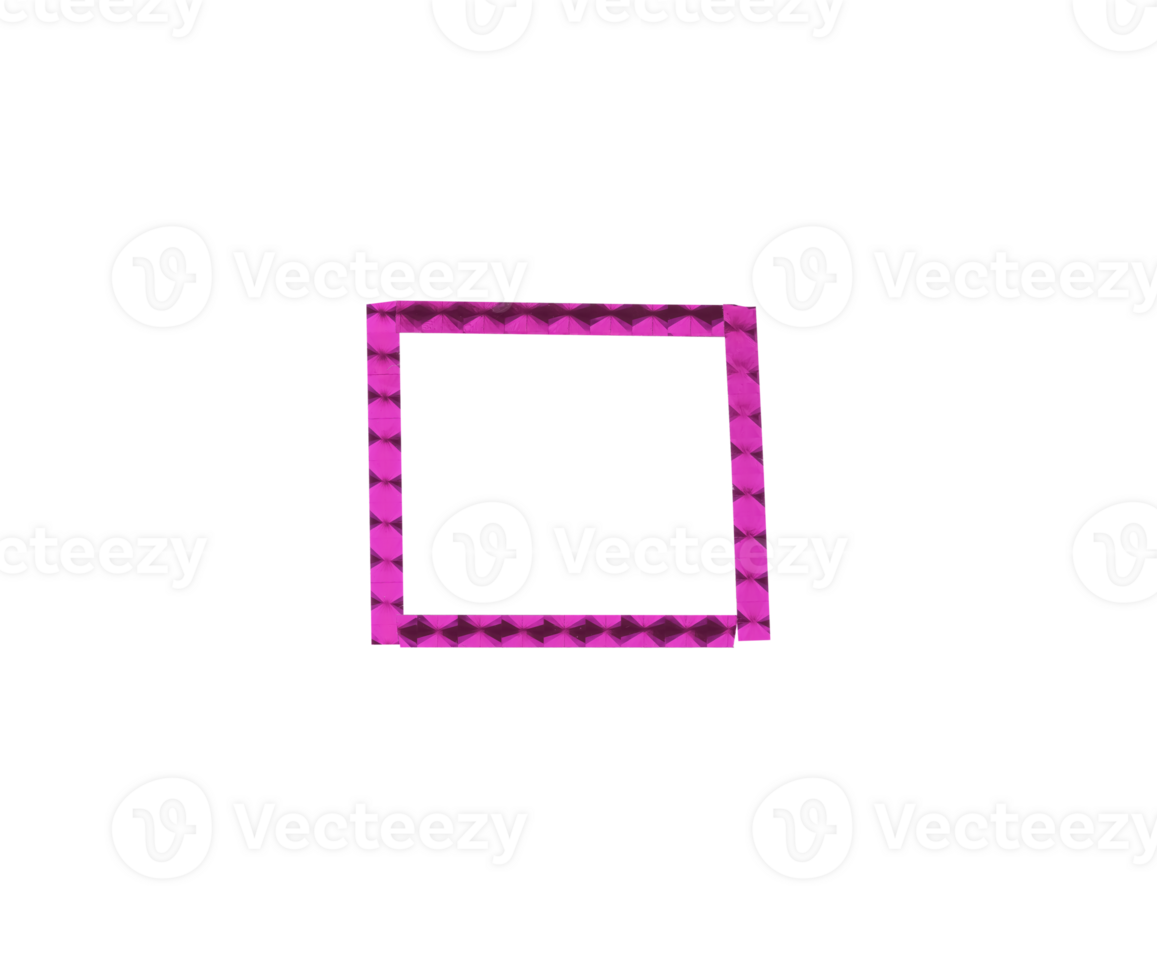 reflexivo púrpura pegajoso cinta cuadrado marco objeto png