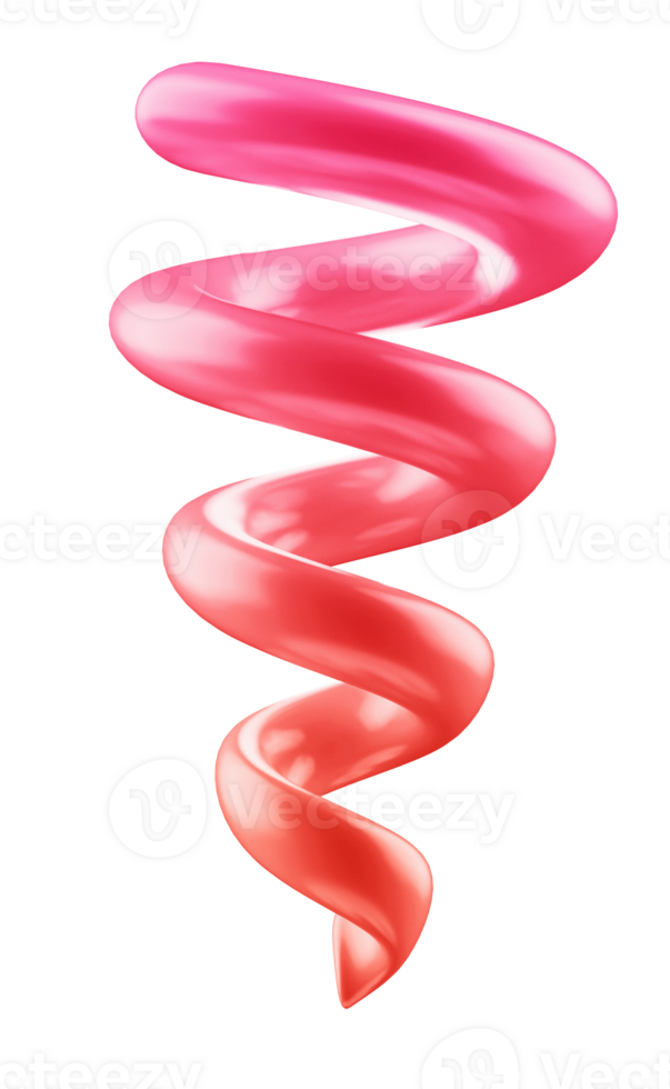 colourful 3d spiral on transparent background png