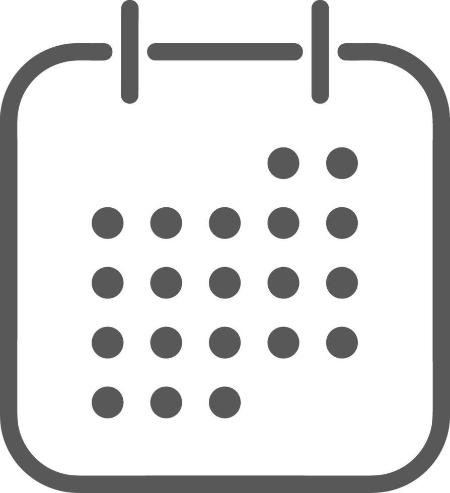 Calendar Icon symbol image for schedule or appointment vector