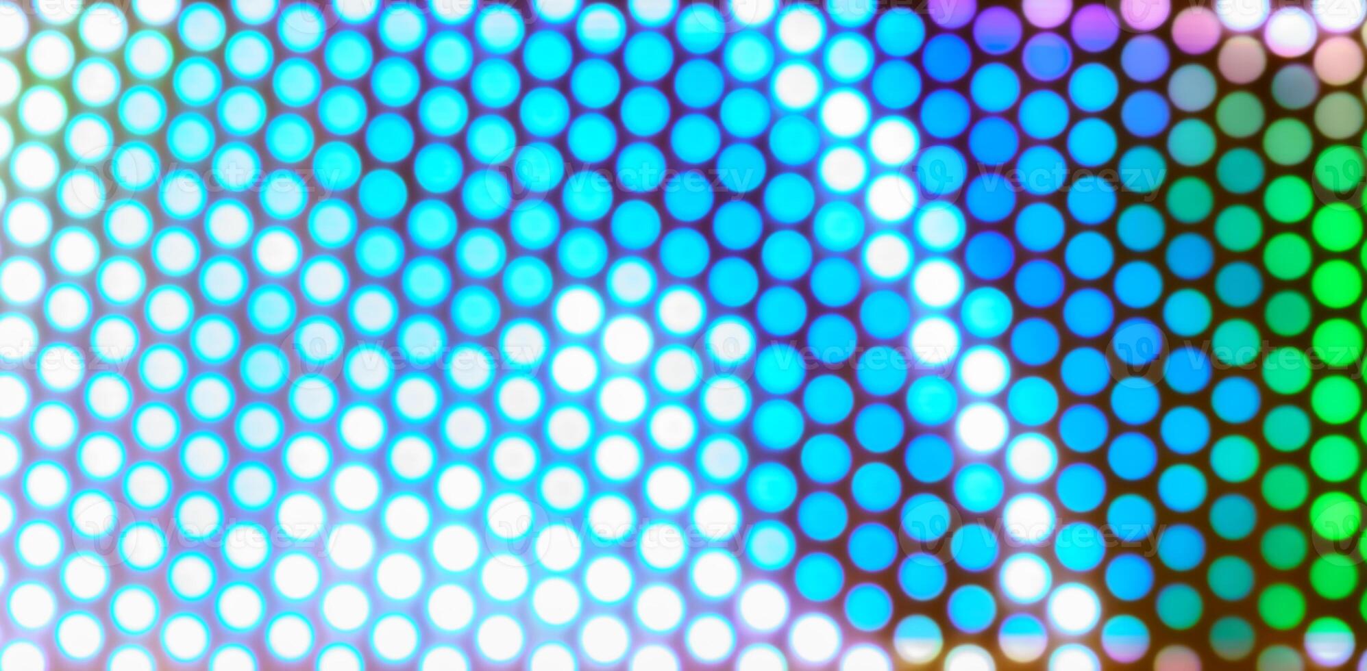 Abstract blurred circle lights panel background. Holiday decorations. photo