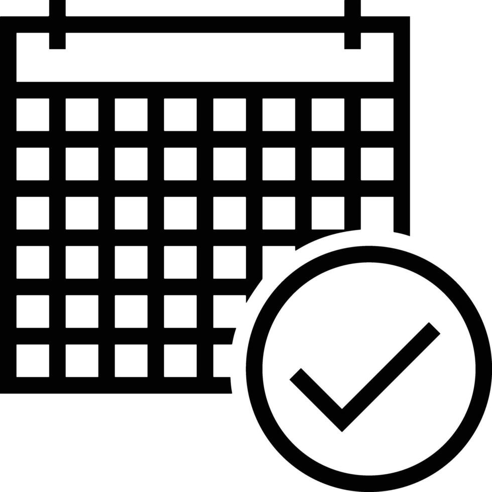 Calendar Icon symbol image for schedule or appointment vector