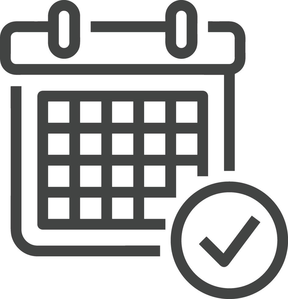 Calendar Icon symbol image for schedule or appointment vector