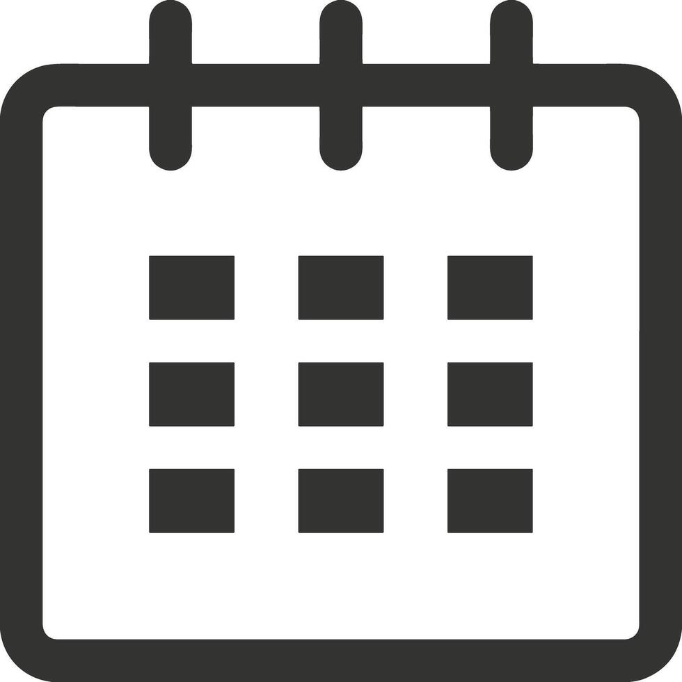 Calendar Icon symbol image for schedule or appointment vector