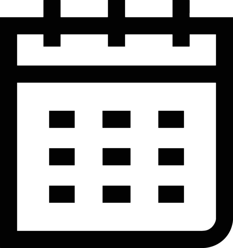 Calendar Icon symbol image for schedule or appointment vector