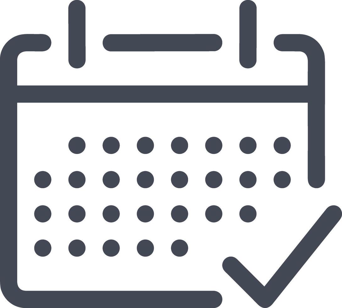 Calendar Icon symbol image for schedule or appointment vector