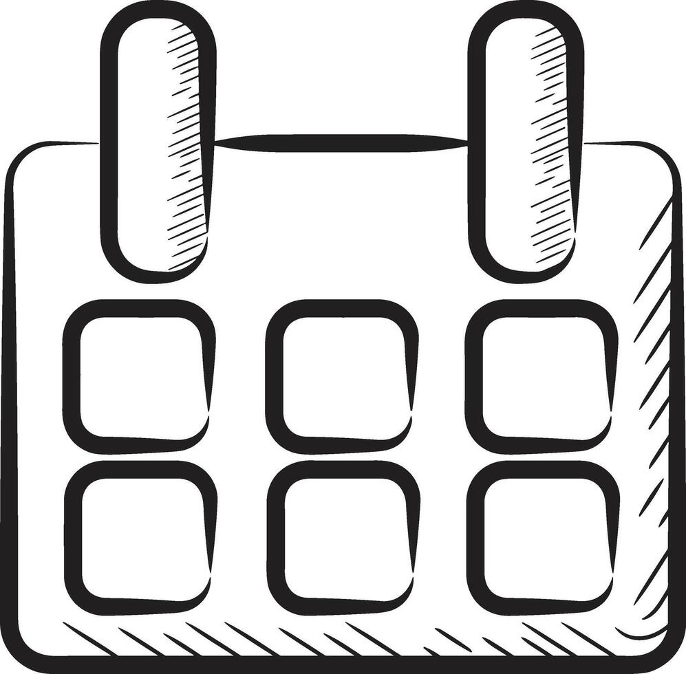 Calendar Icon symbol image for schedule or appointment vector