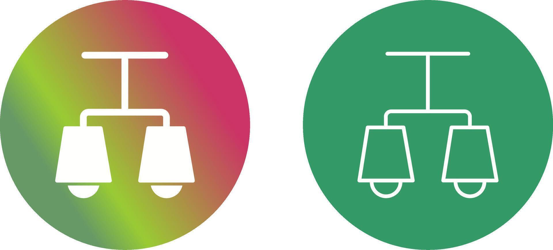 Lit Lamp Icon Design vector