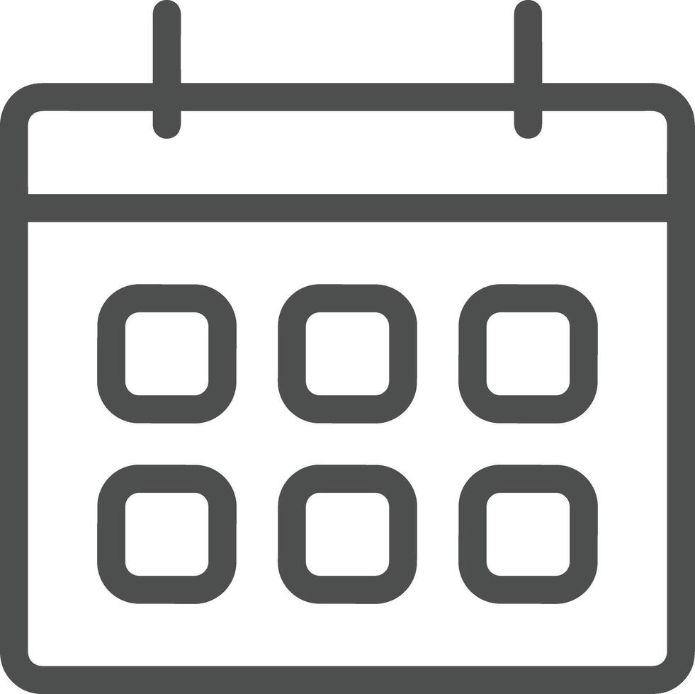 Calendar Icon symbol image for schedule or appointment vector