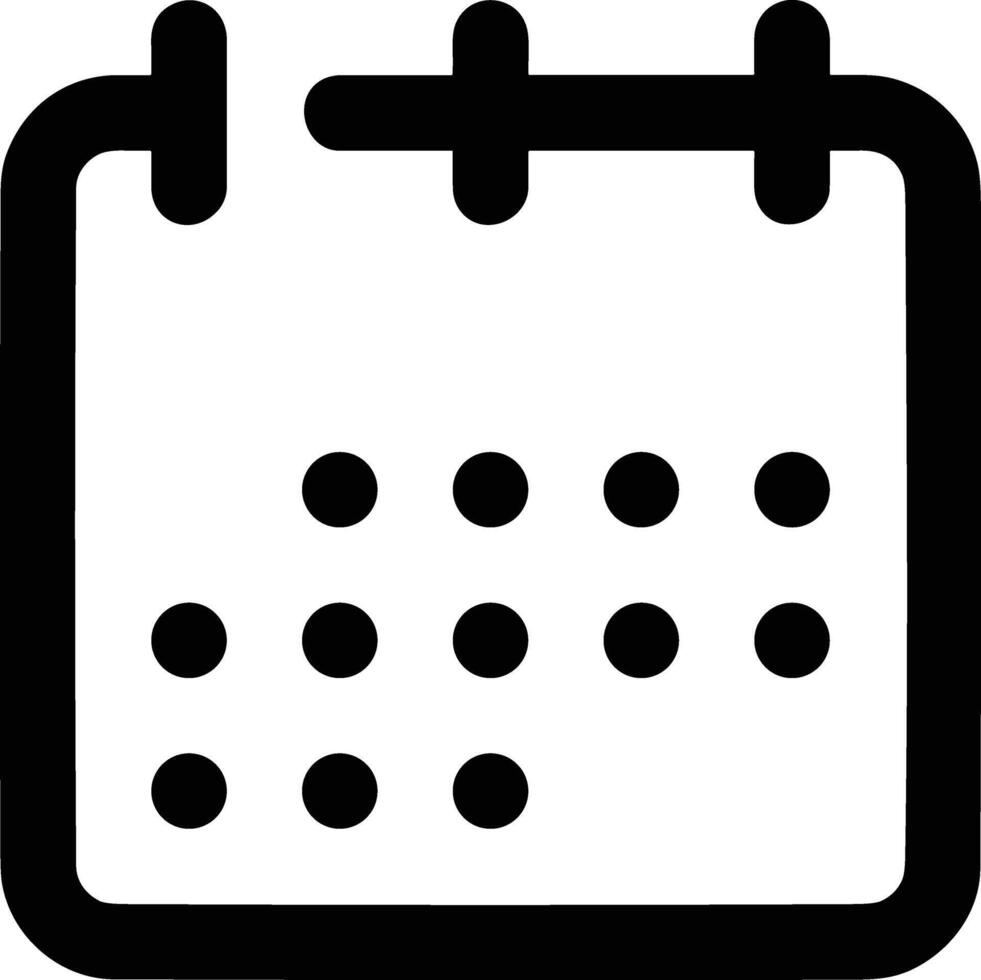 Calendar Icon symbol image for schedule or appointment vector