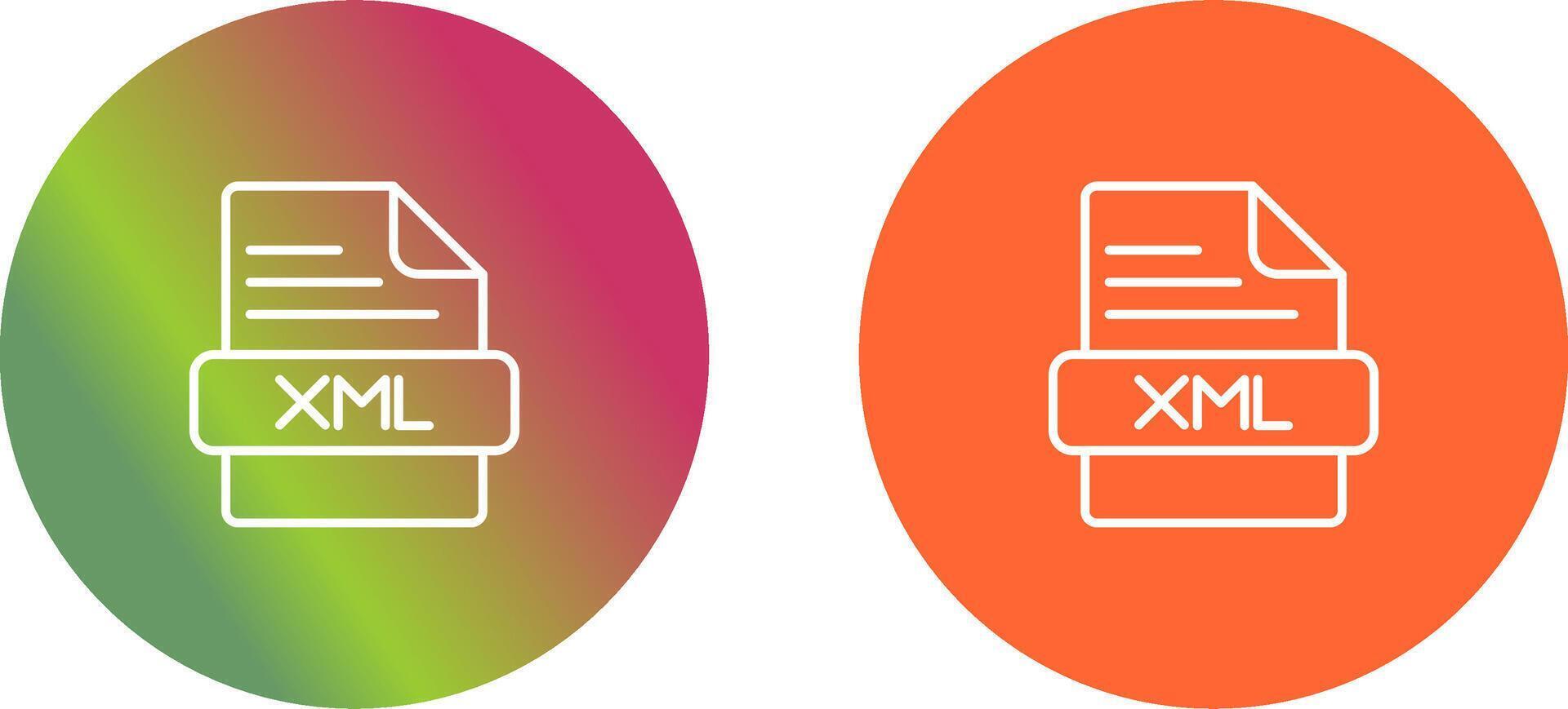 XML Icon Design vector