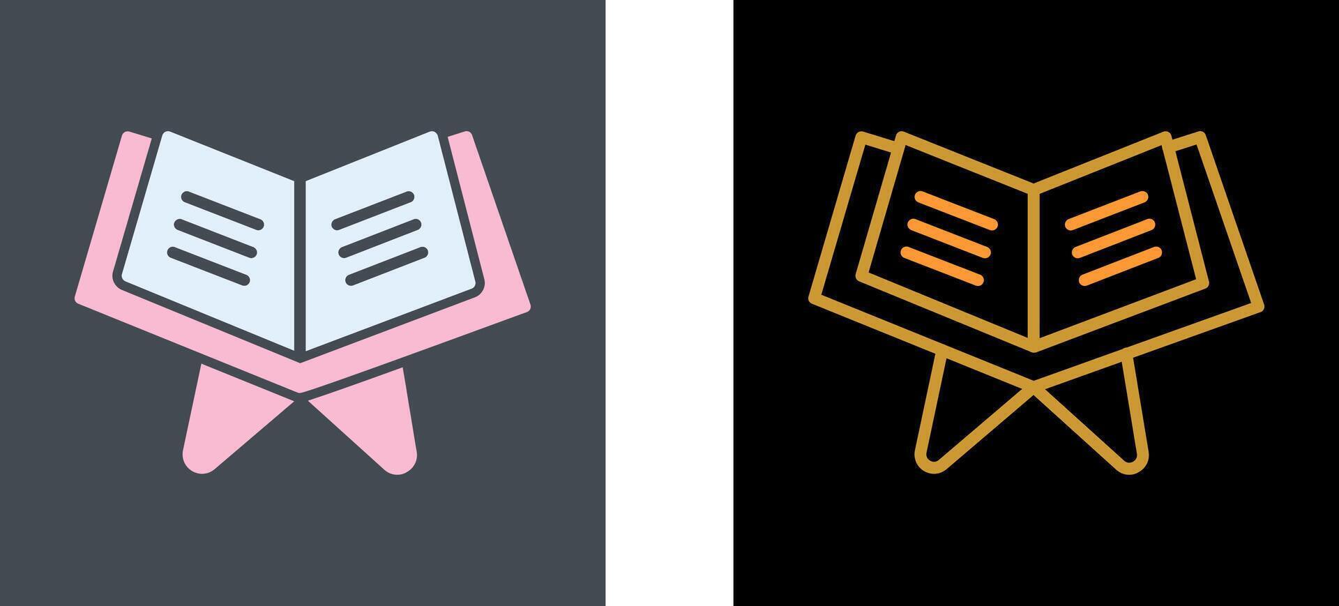 Reading Holy Book Icon Design vector