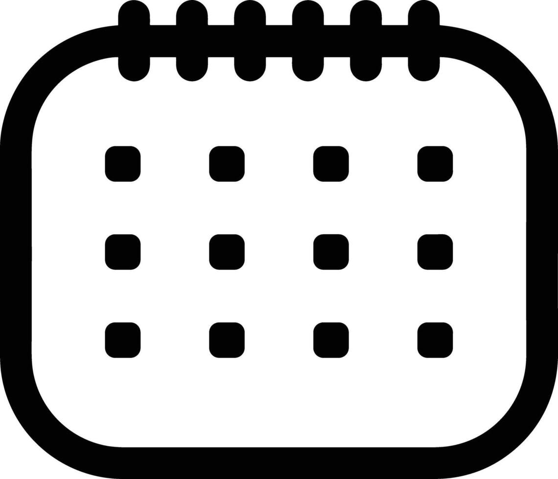 Calendar Icon symbol image for schedule or appointment vector