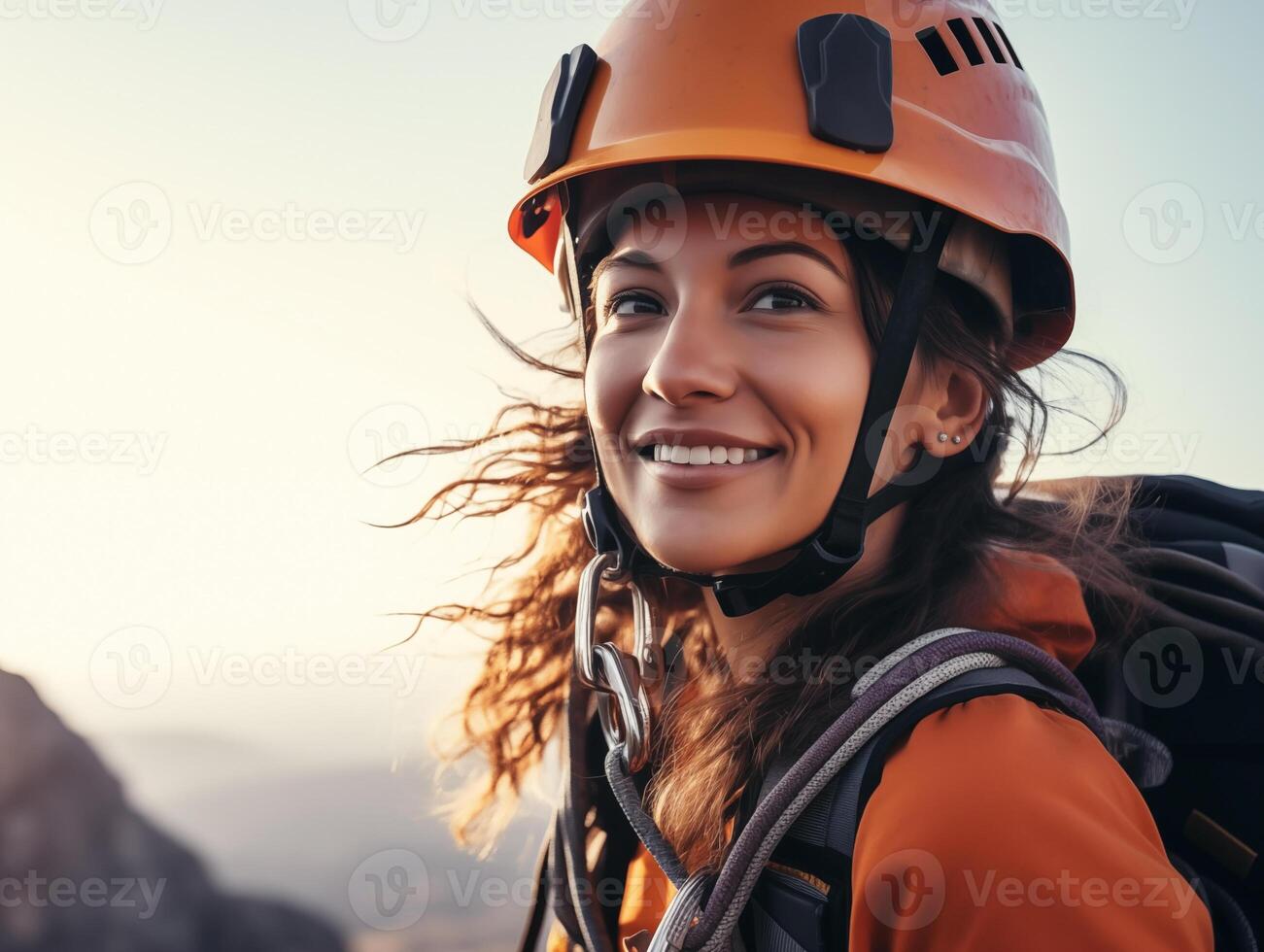 Female rescuer at work close-up. Woman career concept photo