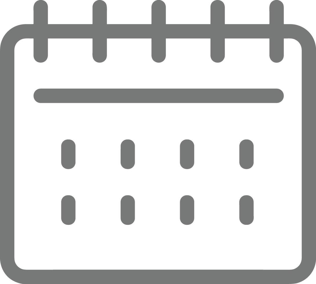 Calendar Icon symbol image for schedule or appointment vector