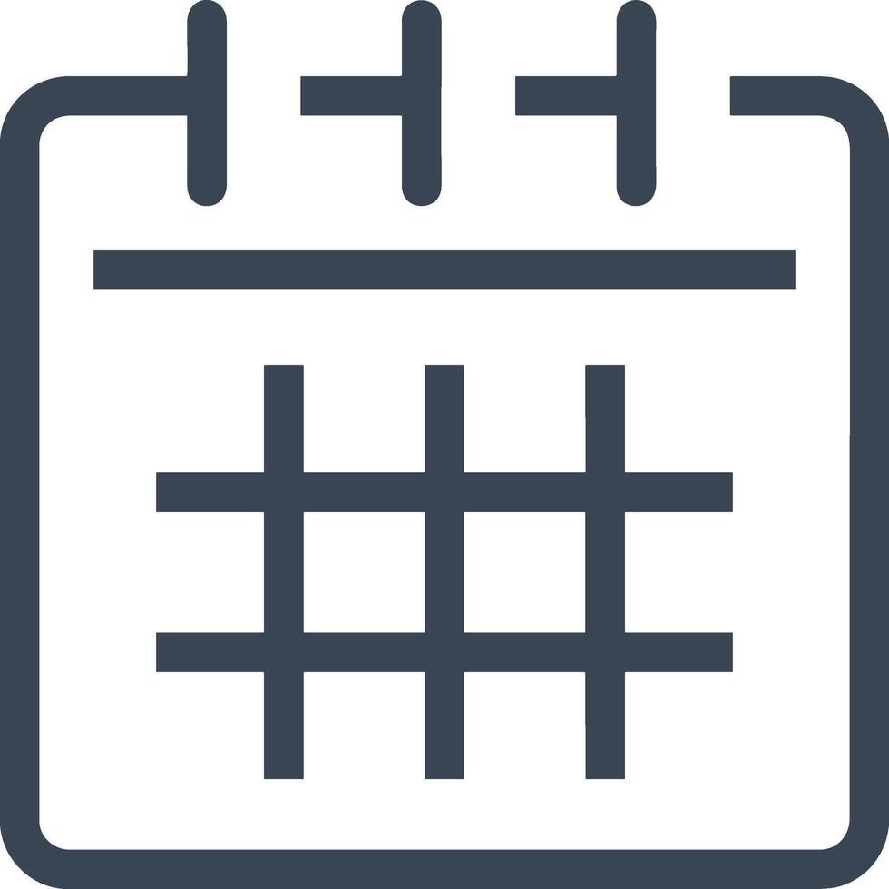Calendar Icon symbol image for schedule or appointment vector