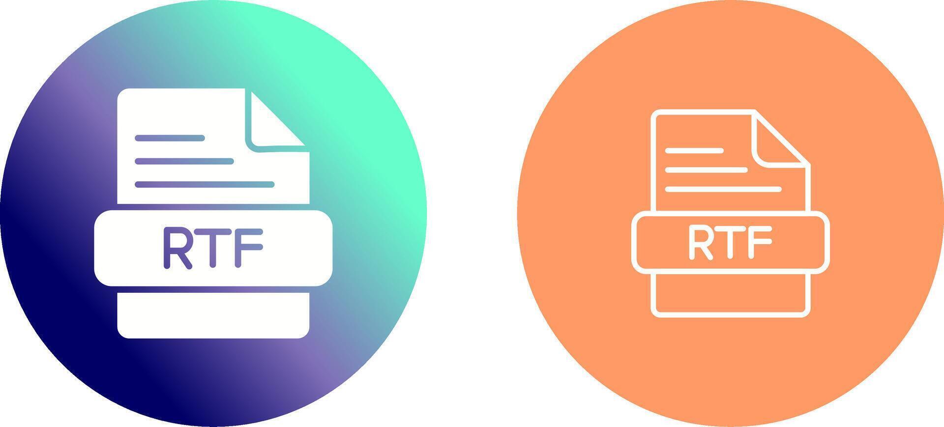 RTF Icon Design vector