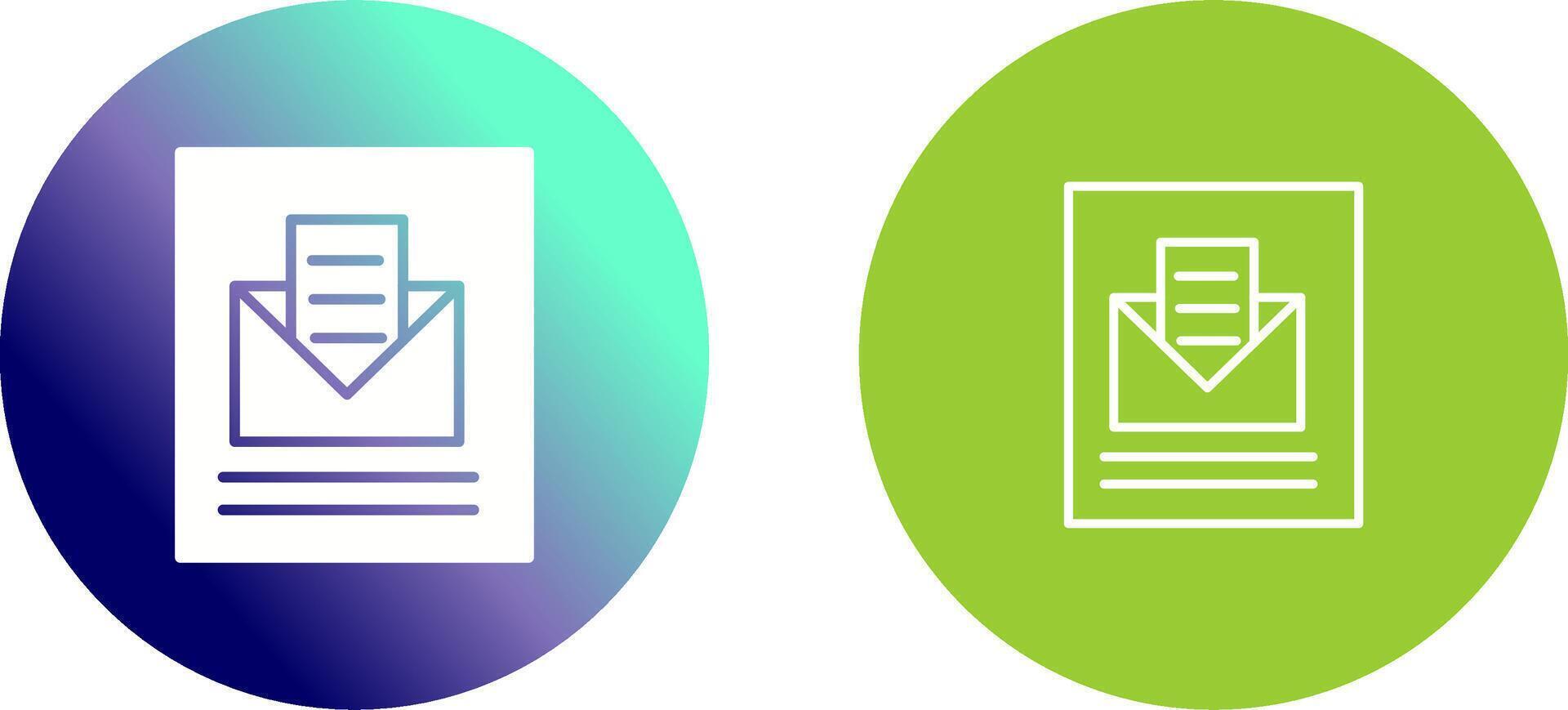 Mail Open Icon Design vector