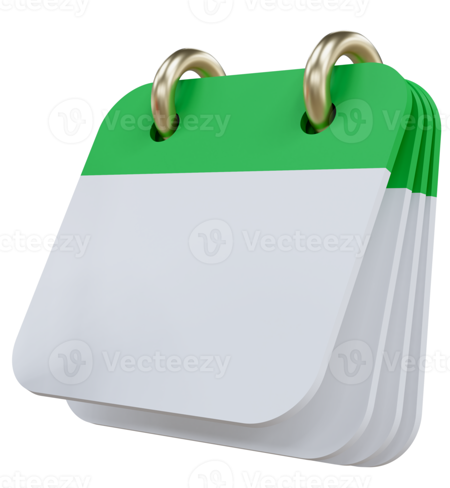 Monthly calendar schedule plan 3d icon. Planning concept for event or holiday planning concept isolated on background. 3D rendering png