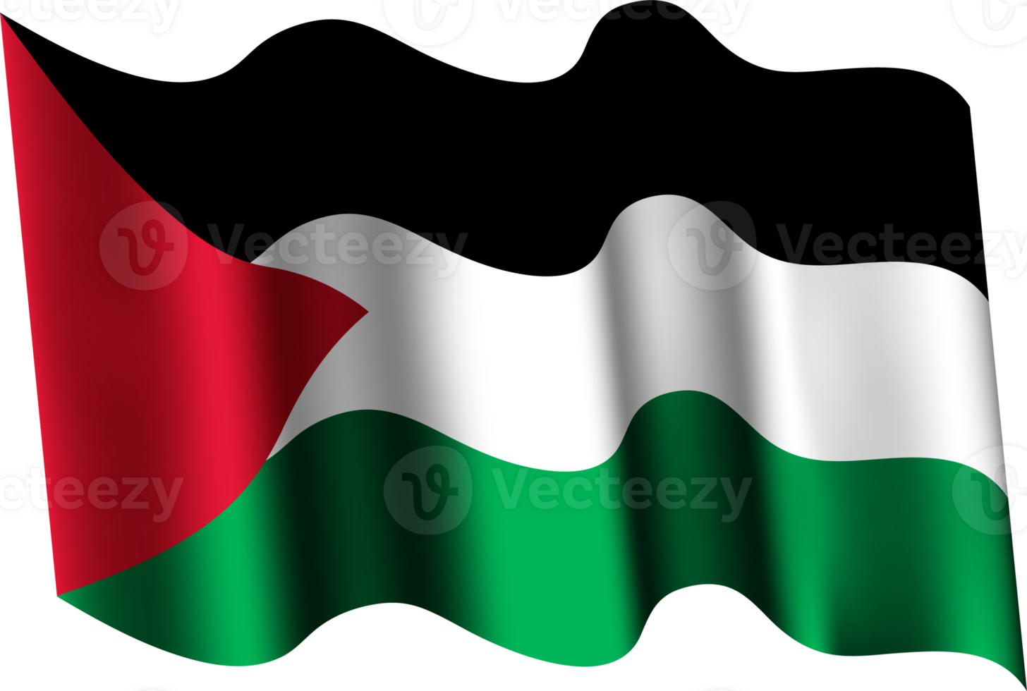 Waving Flag of Palestine png