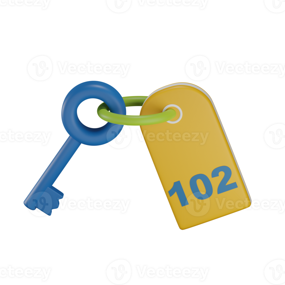 Hotel Key 3D illustration 43064738 PNG