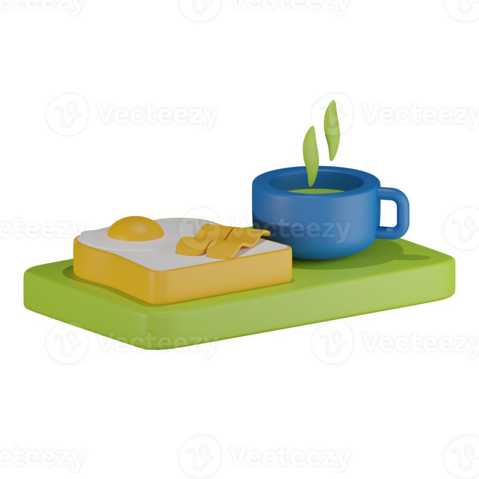 Breakfast 3D illustration png