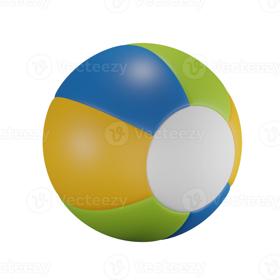 illustration 3d de ballon de plage png