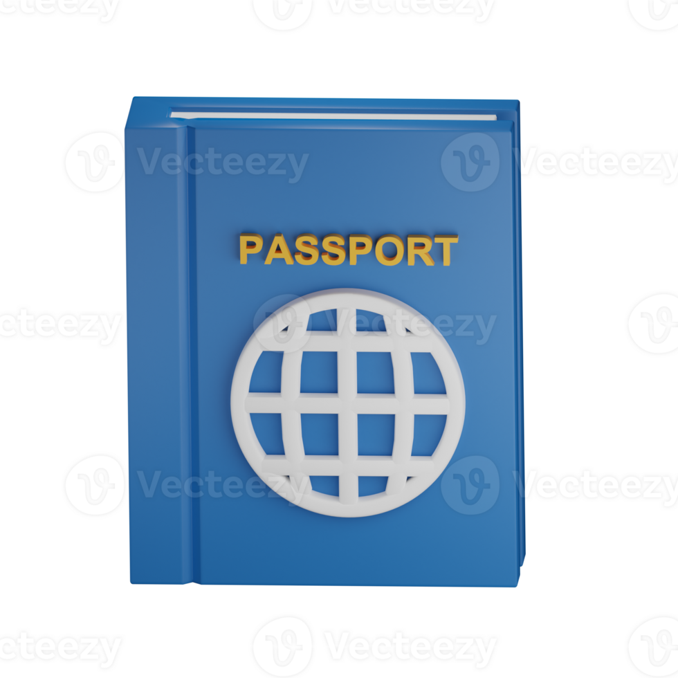 pasaporte 3d ilustración png