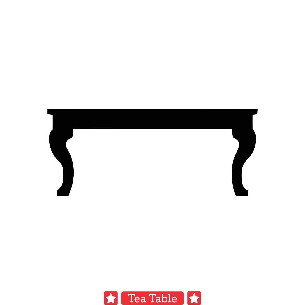 Tea Table Tranquility Serene Silhouettes for Calm and Comfort vector