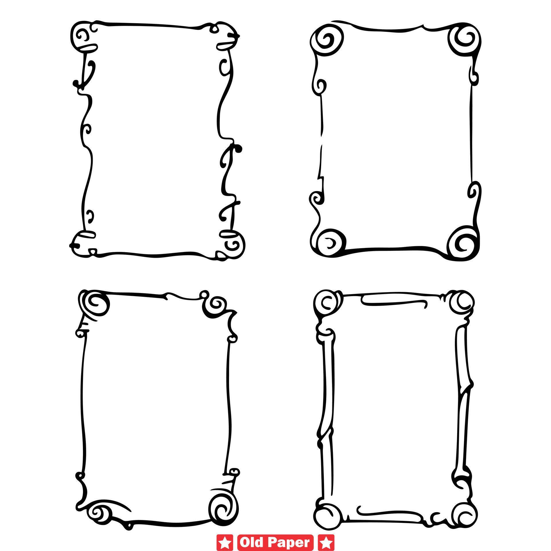 Gentle Decay Antique Old Paper Silhouettes Evoking Old World Charm