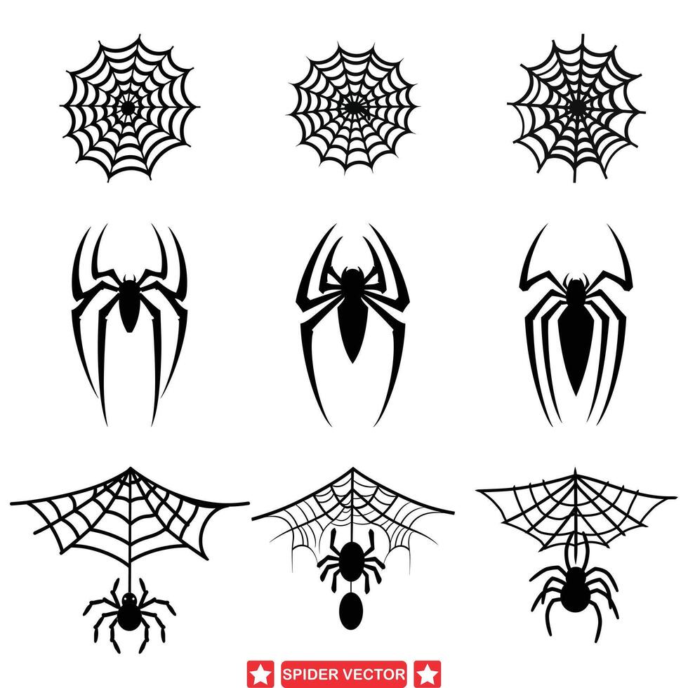 Eight Legged Marvels Unique Spider Graphics for Designers vector