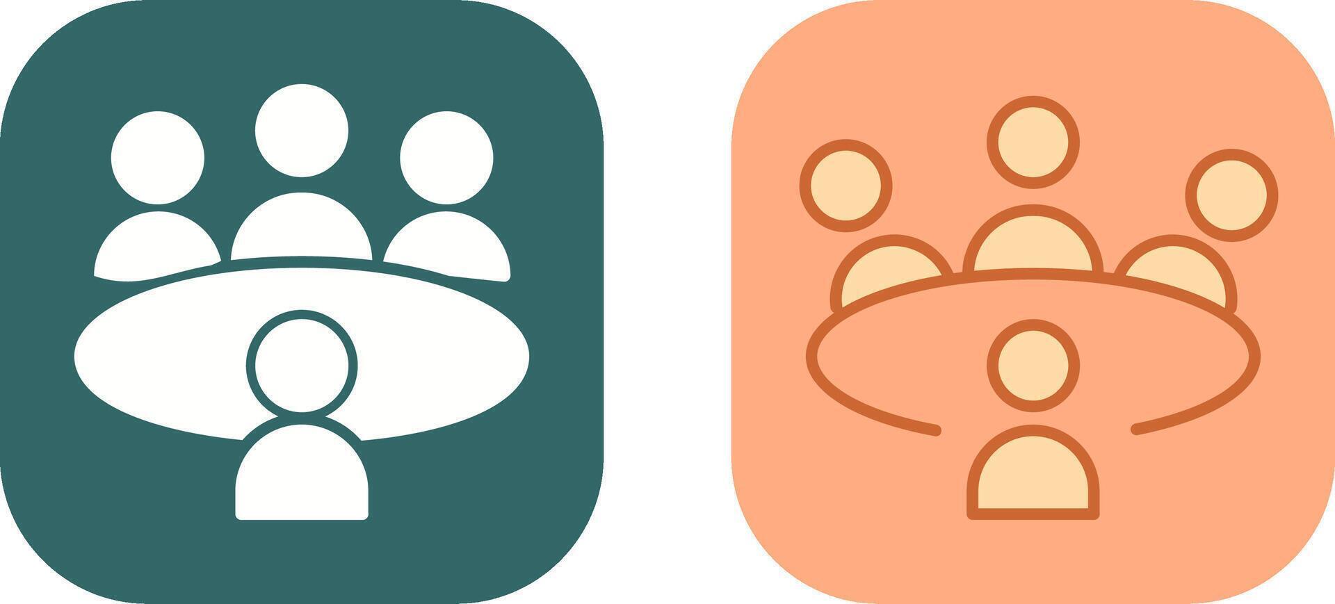 Conference Table Icon Design vector