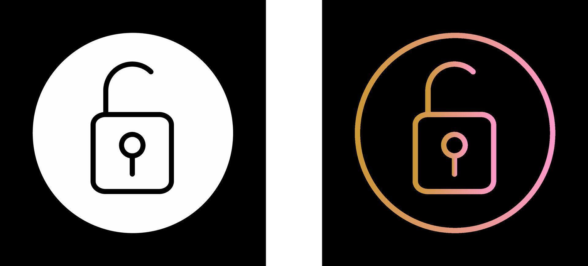 Open Lock Icon Design vector