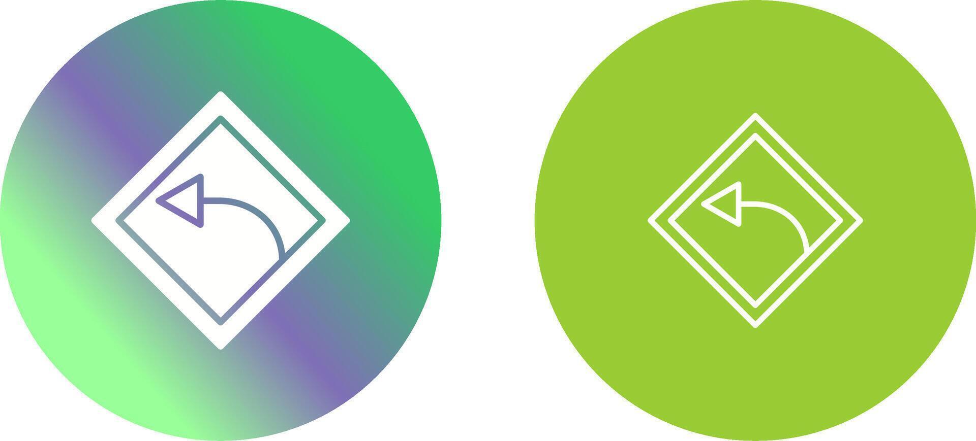 Left Turn Icon Design vector