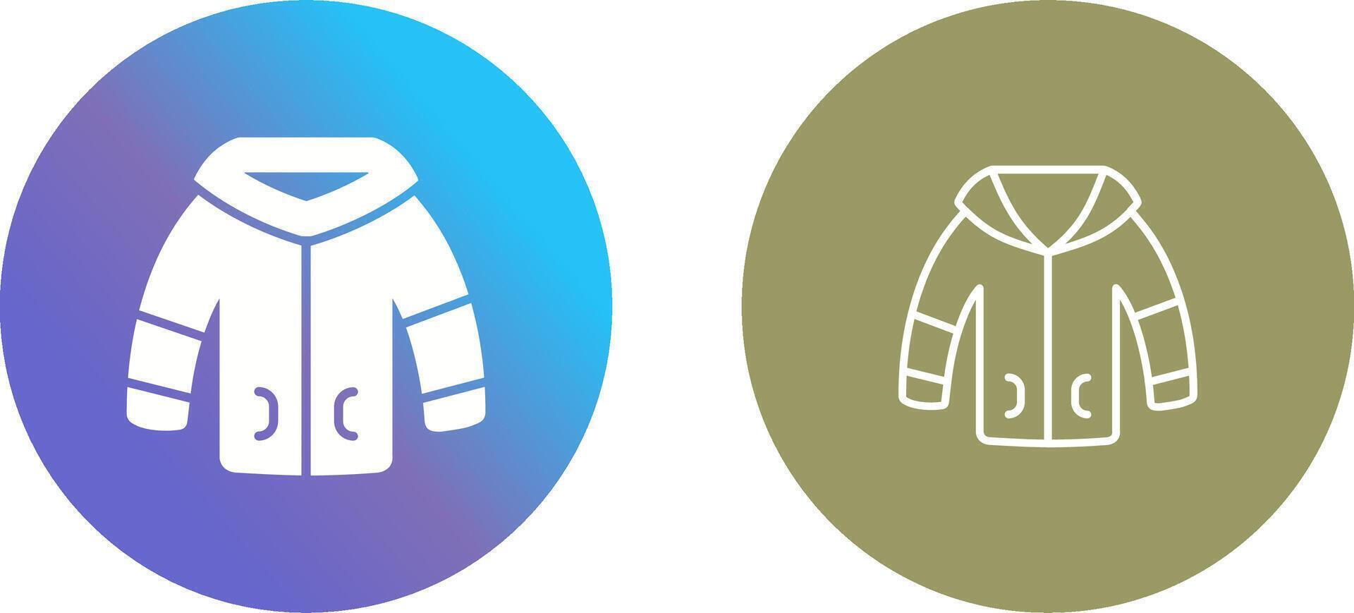 Winter Jacket Icon Design vector