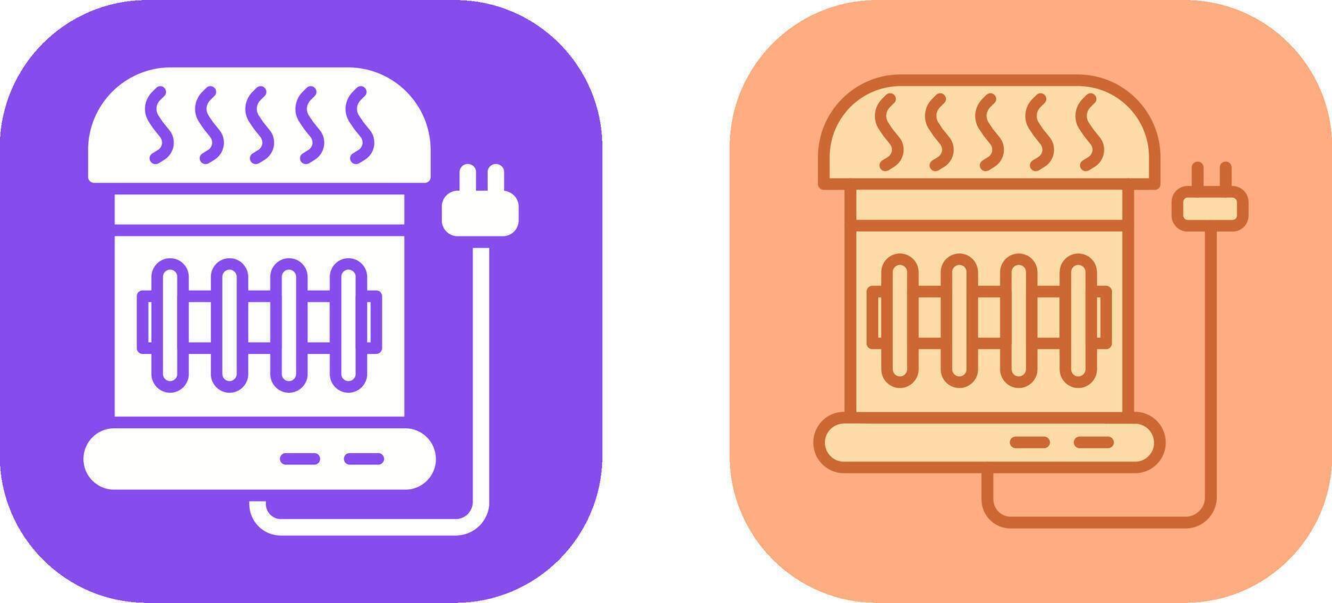 Electric Heater Icon Design vector