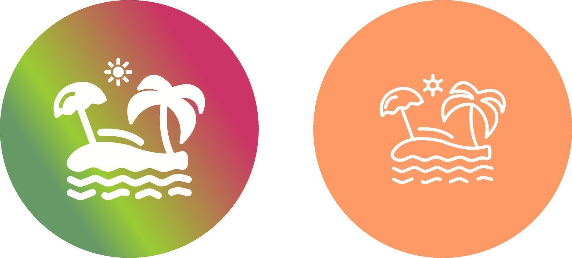 Beach Icon Design vector