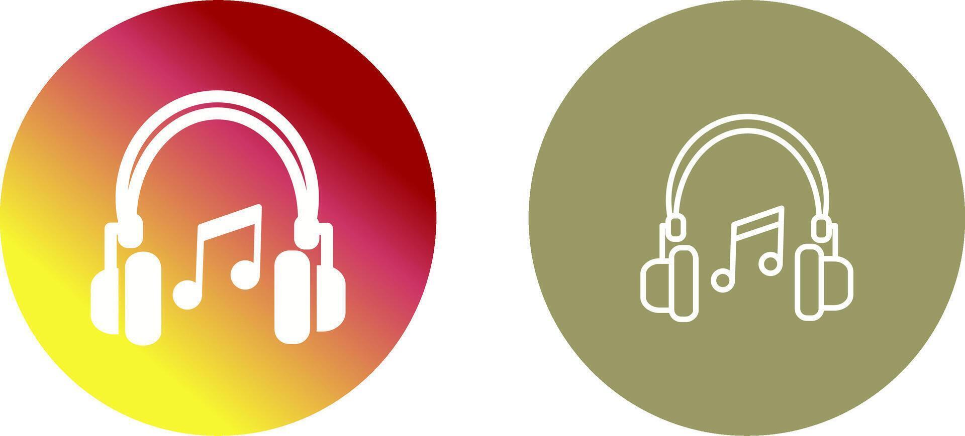 diseño de icono de auriculares vector