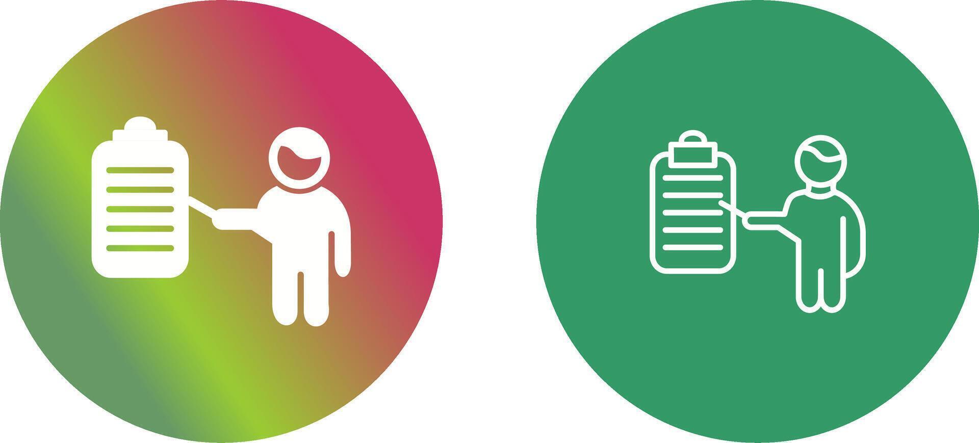 Male Presenter Icon Design vector