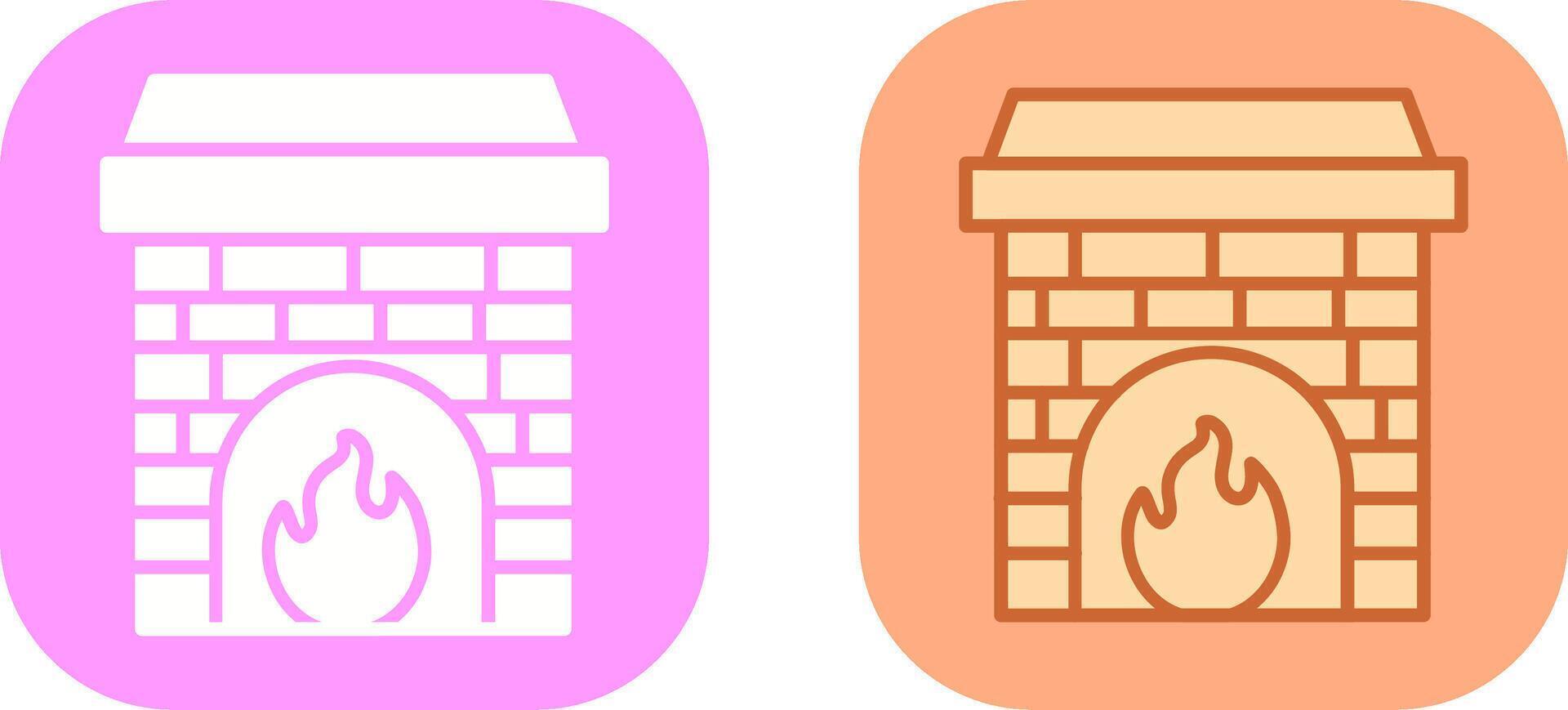 Fireplace Icon Design vector