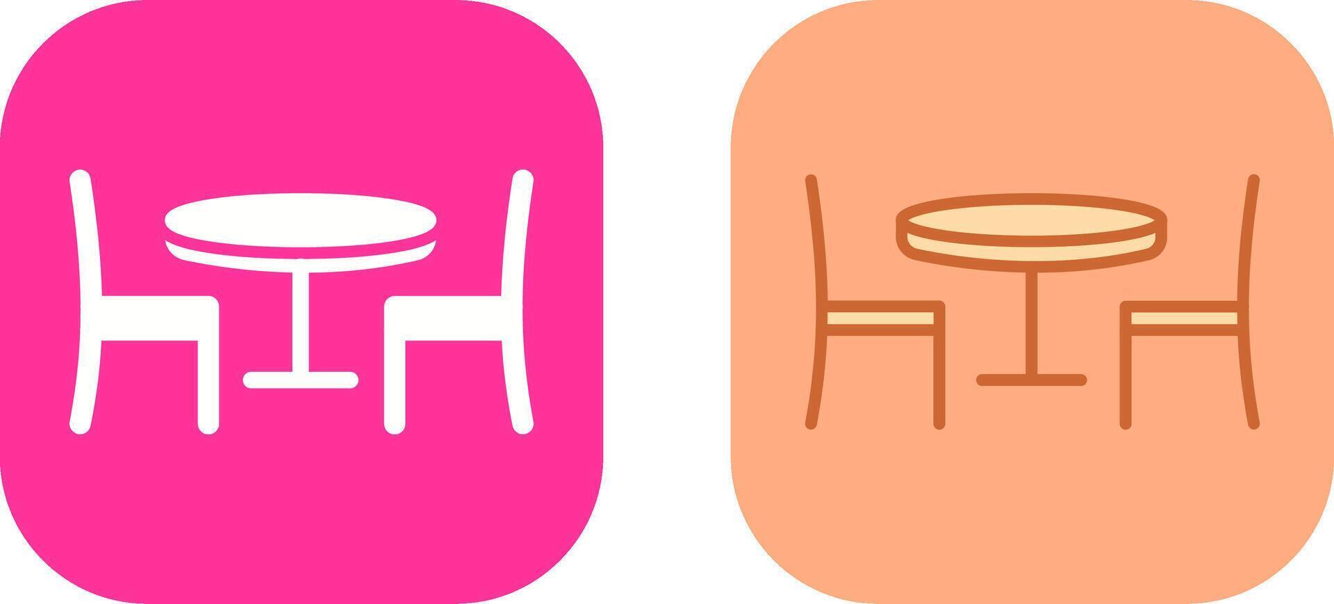 Dining Table Icon Design vector