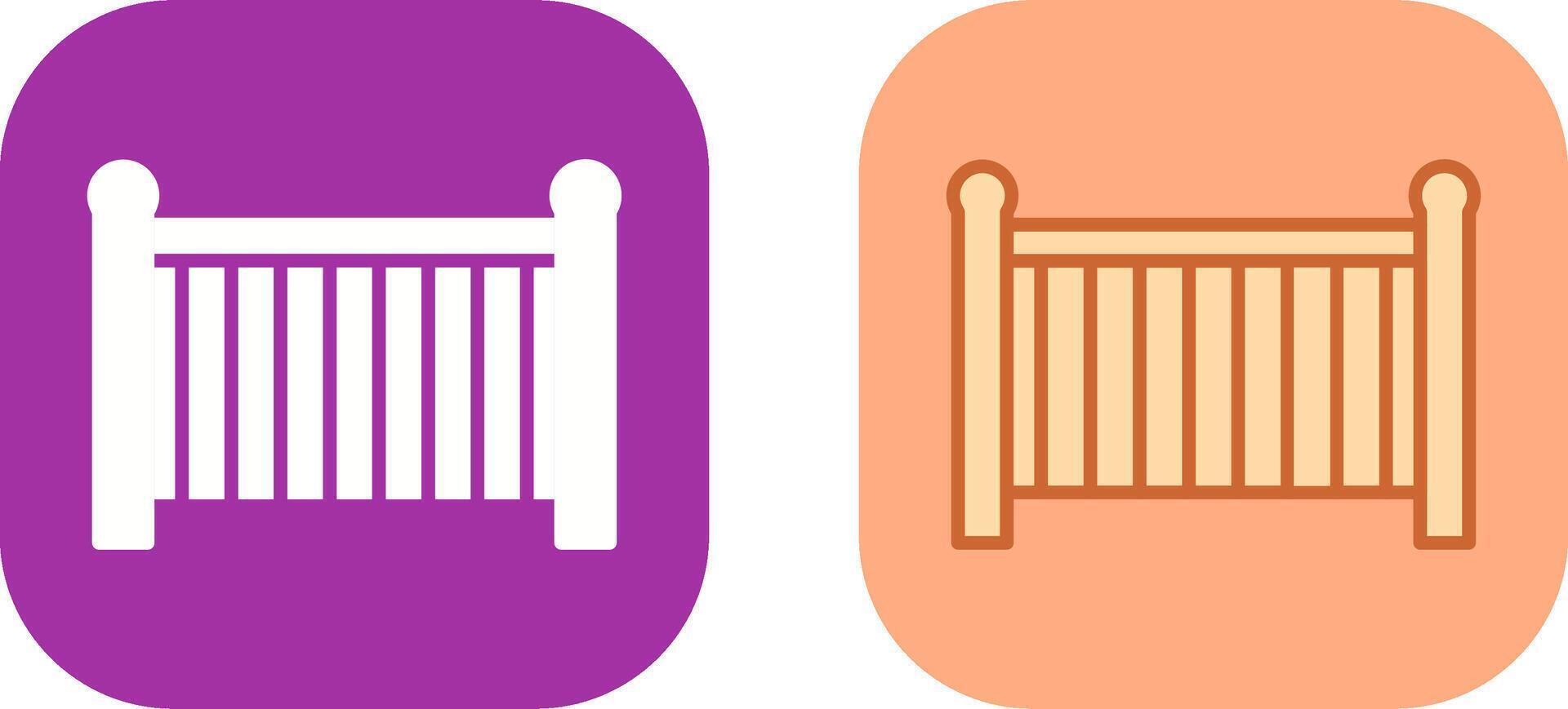 Baby Cot Icon Design vector