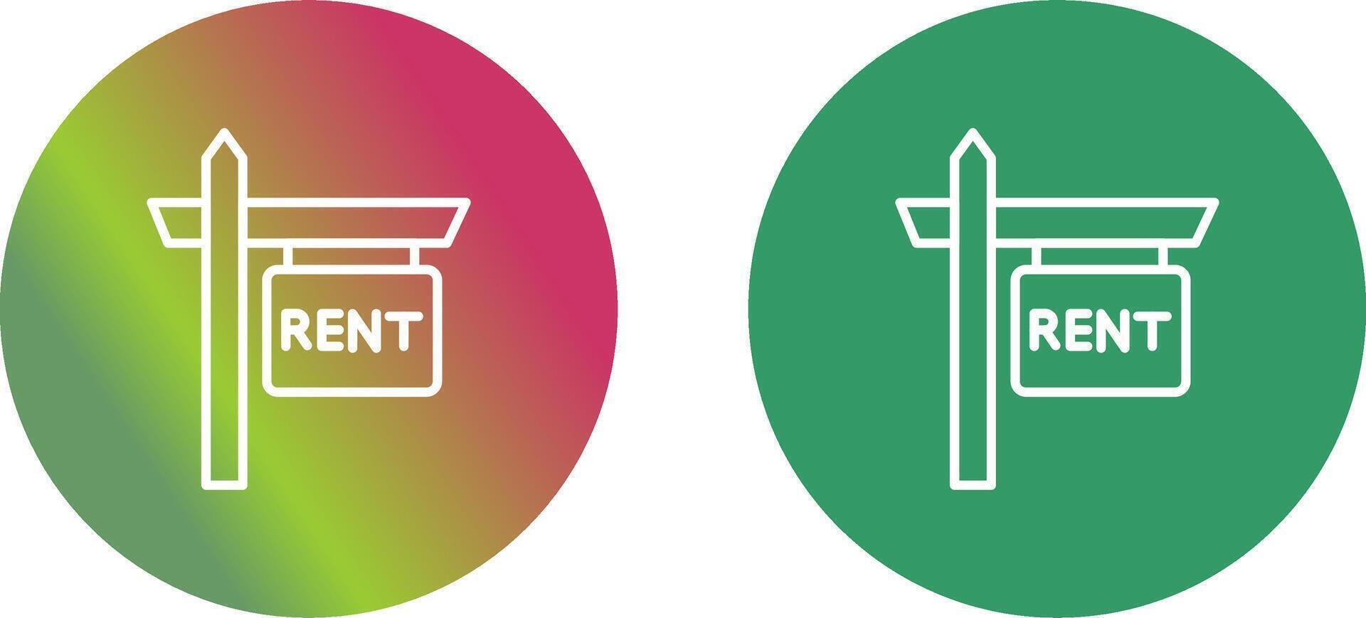 Rent Icon Design vector