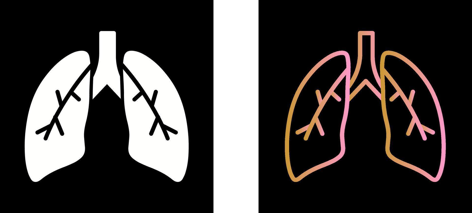 Lungs Icon Design vector