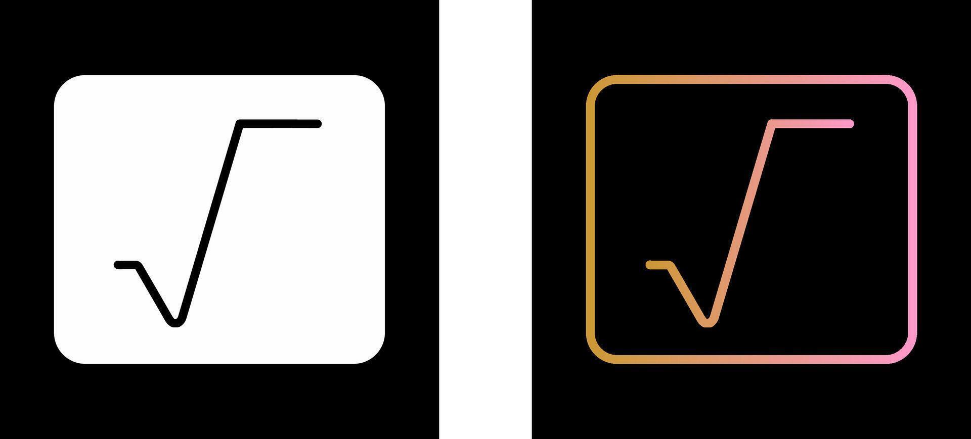 Square Root Icon Design vector