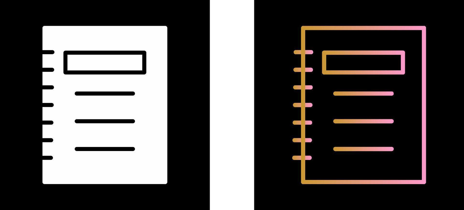 Notepad Icon Design vector