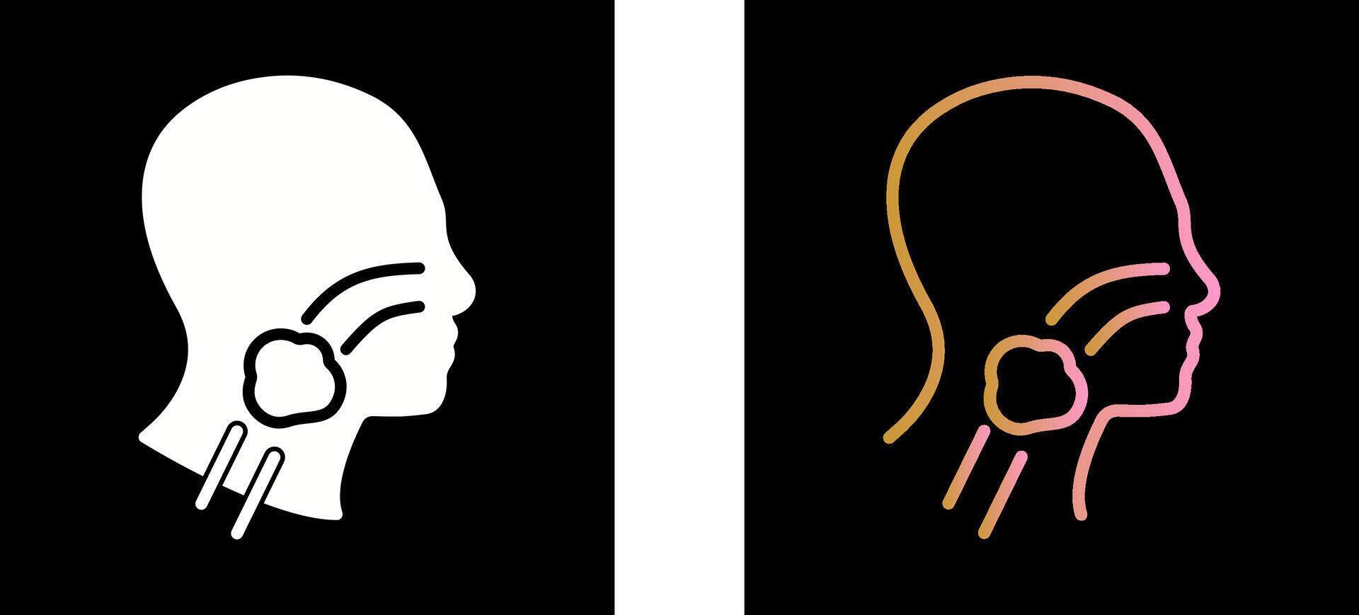 Throat Cancer Icon Design vector