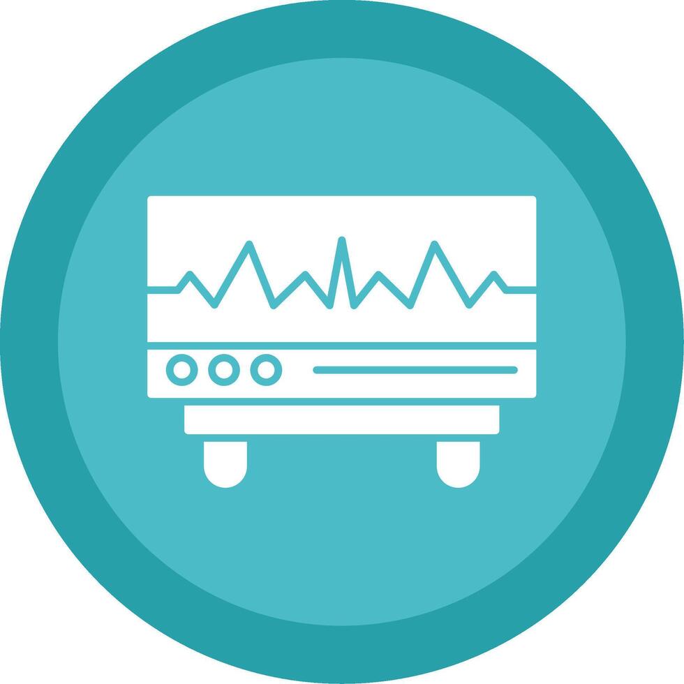 Cardiogram Glyph Multi Circle Icon vector